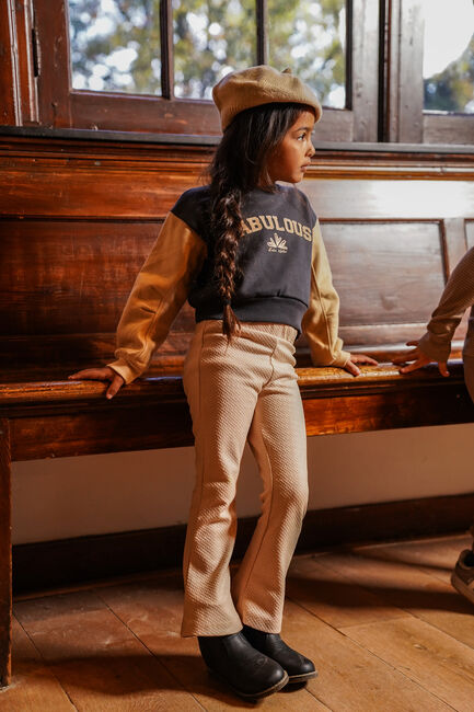 KOKO NOKO Pantalon évasé O56938 en beige - large