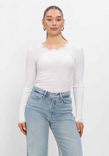 ROSEMUNDE Haut BABETTE SILK T-SHIRT LACE en blanc - large