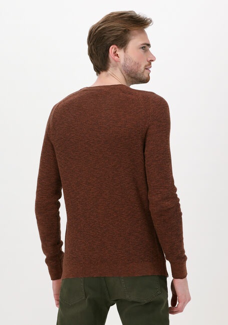 Bruine CAST IRON Trui R-NECK COTTON SLUB MOULINE - large
