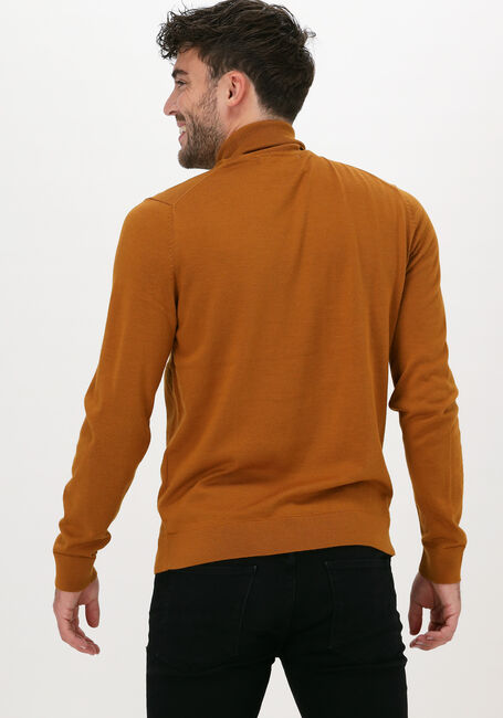SELECTED HOMME Col roulé SLHTOWN MERINO COOLMAX KNIT RO en orange - large