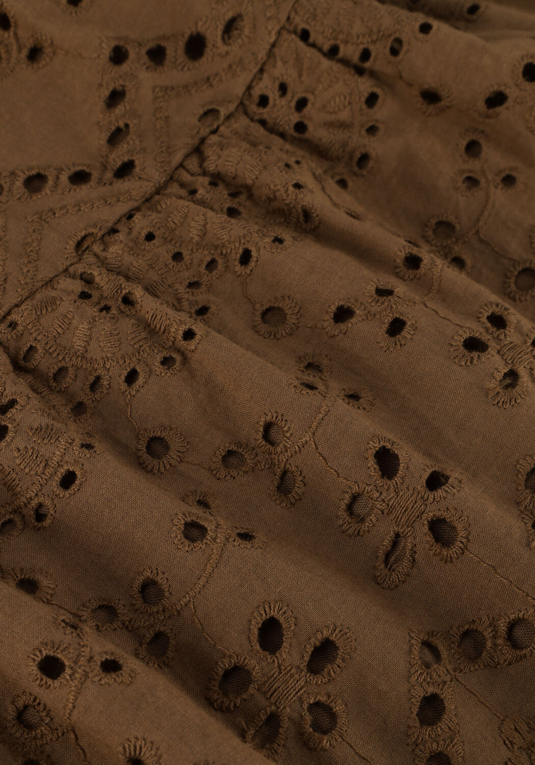 NOTRE-V Mini robe NV-DONNA DRESS BRODERIE ANGLAISE DRESS en marron - large