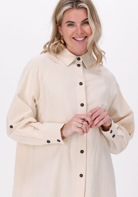 SELECTED FEMME Robe midi SLFMALVINA-IDA LS en beige - large