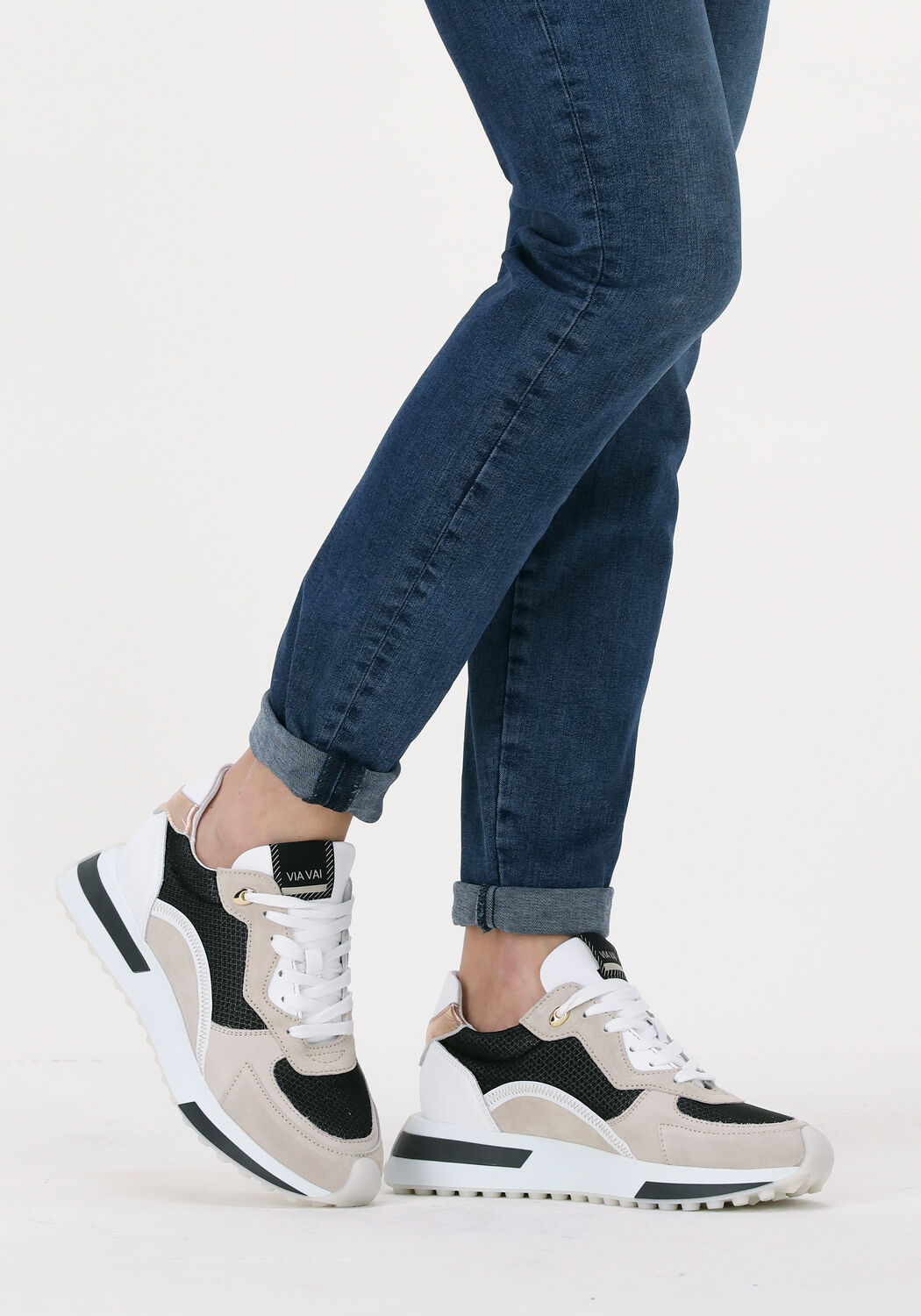 Zwarte VIA VAI Lage sneakers POSY JAYDE | Omoda