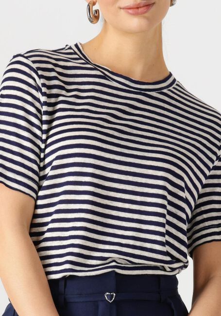 Donkerblauwe MY ESSENTIAL WARDROBE T-shirt LISAMW STRIPED TEE - large