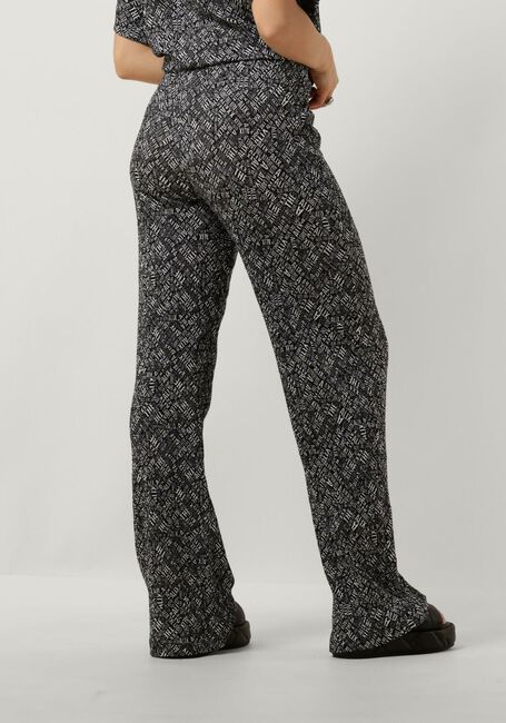 ALIX THE LABEL Pantalon évasé LADIES WOVEN CRINKLE TEXT PANTS en noir - large