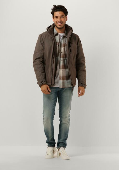 Beige CAST IRON Overshirt LONG SLEEVE SHIRT YD CHECK REGULAR FIT Beige CAST IRON Overshirt LONG SLEEVE SHIRT YD CHECK REGULAR FIT - large