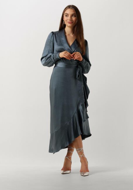 NOTRE-V Robe midi NV-DORISSA SATIN DRESS en bleu - large