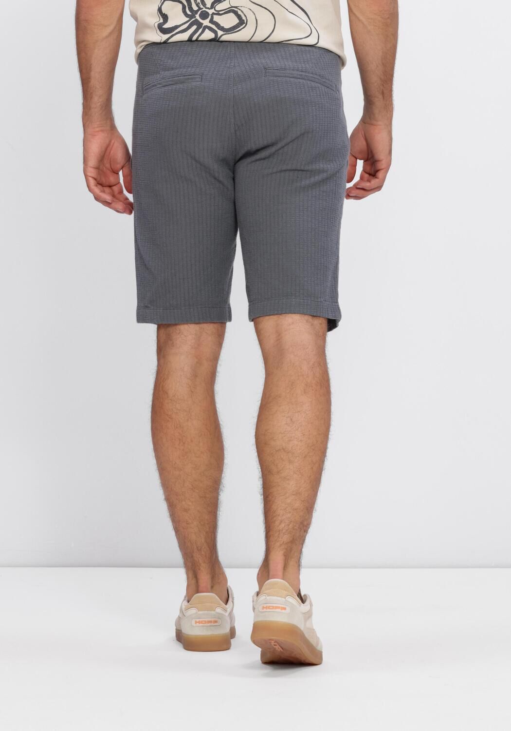 CAST IRON Pantalon courte CHINO SHORTS STRUCTURE Gris fonc&eacute; - large