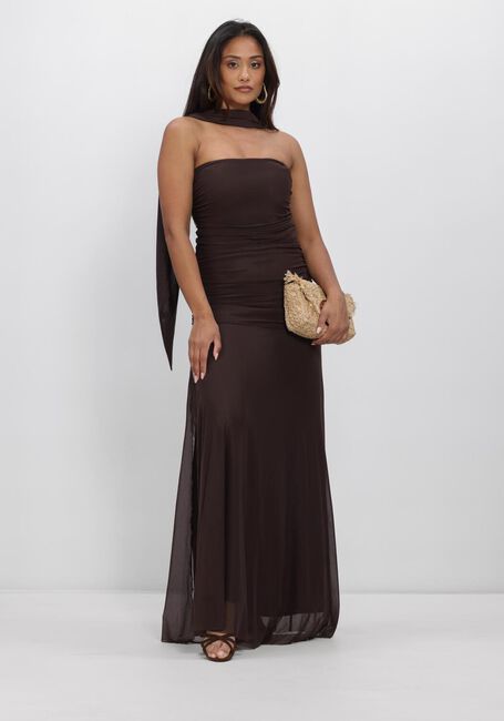 Bruine NEO NOIR Maxi jurk MISI MESH DRESS - large