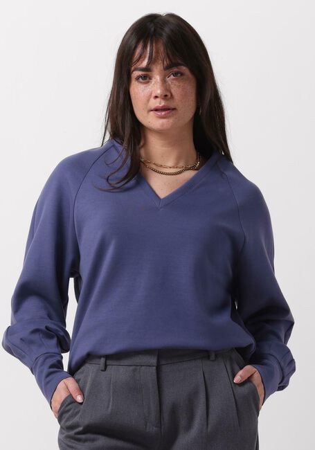 Blauwe VANILIA Trui SWEAT V-NECK RAGLAN - large