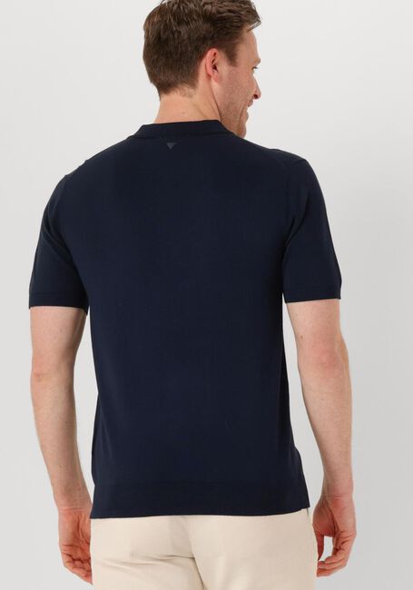 Donkerblauwe PURE PATH Polo REGULAR FIT POLO SS HALF ZIP KNITWEAR - large