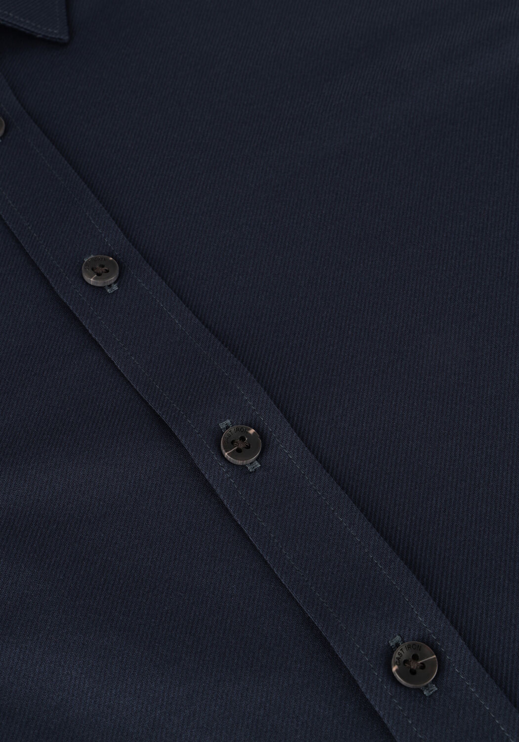 Blauwe CAST IRON Casual overhemd LONG SLEEVE SHIRT TWILL JERSEY 2 TONE - large