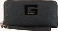 Zwarte GUESS Portemonnee JANAY SLG LARGE ZIP AROUND - medium