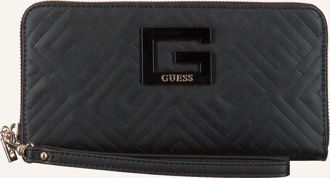 Zwarte GUESS Portemonnee JANAY SLG LARGE ZIP AROUND Zwarte GUESS Portemonnee JANAY SLG LARGE ZIP AROUND - large