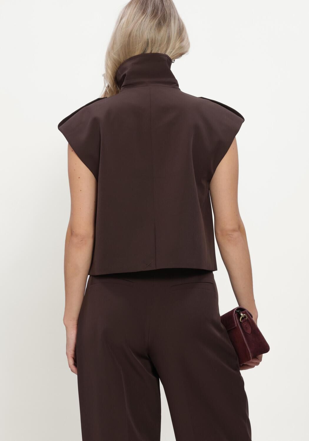 Bruine BRUUNS BAZAAR Gilet RUBYSUSBBLITA WAISTCOAT - large
