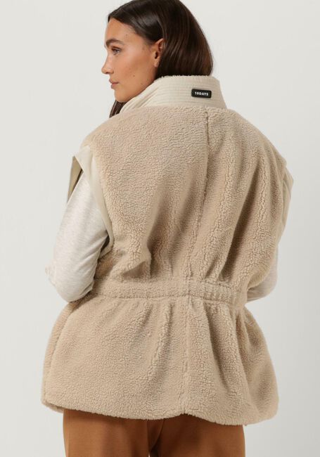 10DAYS Gilet REVERSIBLE WAISTED TEDDY VEST en beige - large