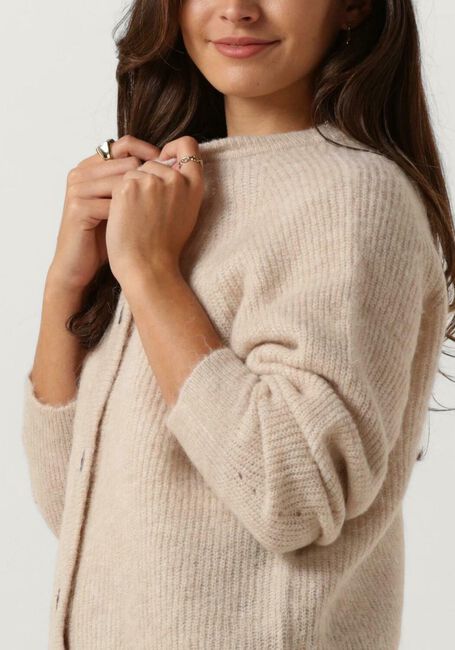 SELECTED FEMME Gilet SLFLULU LS KNIT SHORT CARDIGAN en beige - large