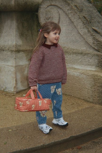 KONGES SLOJD Mom jeans MAGOT FRILL PANTS en bleu - large
