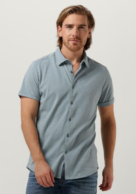 DSTREZZED Chemise décontracté KIRK SHIRT MELANGE PIQUE SS en bleu - large