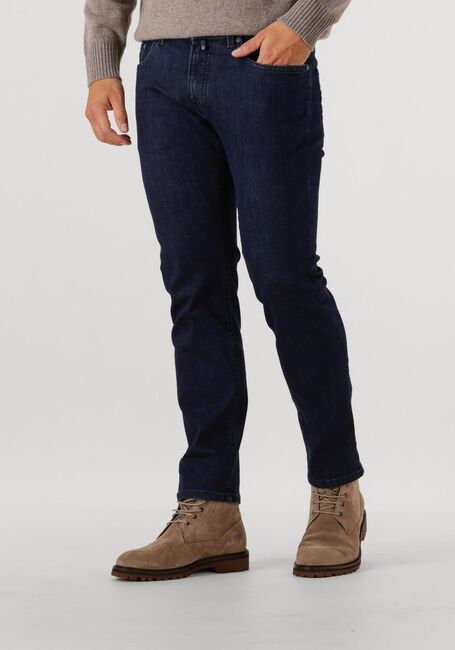 Donkerblauwe PIERRE CARDIN Slim fit jeans LYON TAPERED - large