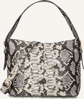 Zwarte FRED DE LA BRETONIERE Handtas LINDI BUCKET BAG PYTHON PRINTED LEATHER - medium