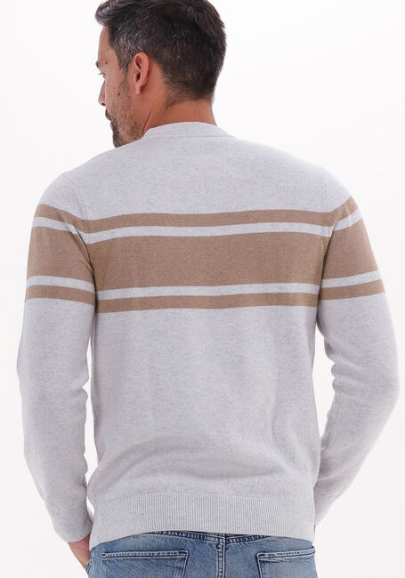 PROFUOMO Pull PULLOVER STR CREWNECK Gris clair - large