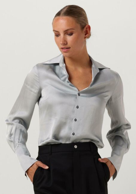 VANILIA SATIN SHIRT Blouses en gris - large