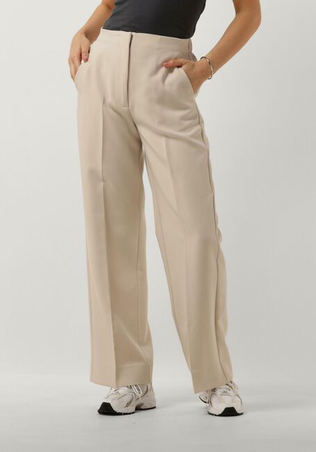 SECOND FEMALE Pantalon large EVIE CLASSIC TROUSERS en beige - large