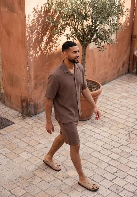 SELECTED MEN SLHREGCAL SHORTS Pantalons en marron - large