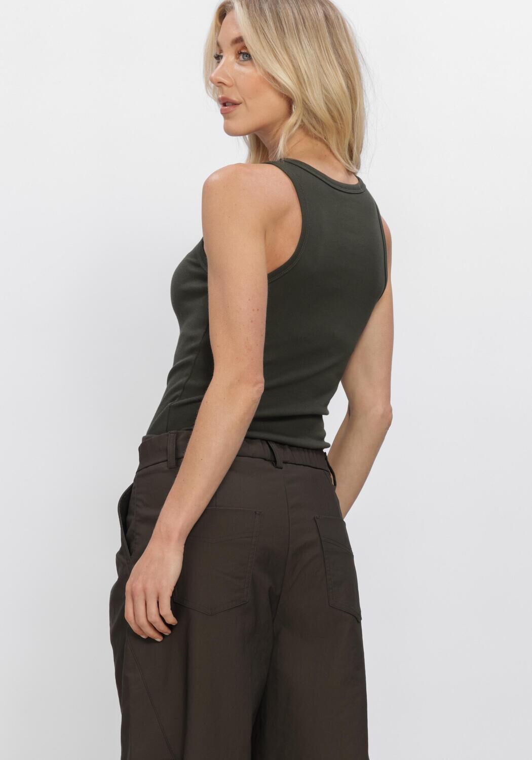 WITHBLACK Haut WBLDORDI TANK Vert fonc&eacute; - large