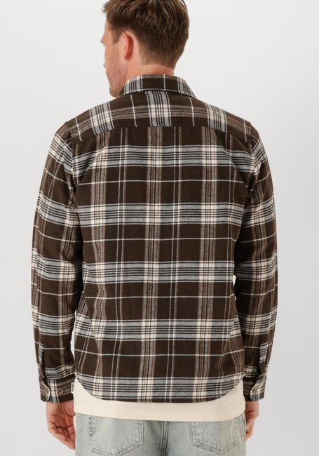 LES DEUX LENNON CHECK OVERSHIRT Surchemises en taupe - large