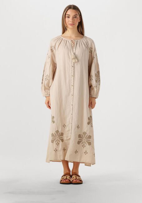 Zand SUMMUM Maxi jurk LONG DRESS LINEN HEAVY EMBROIDERY - large
