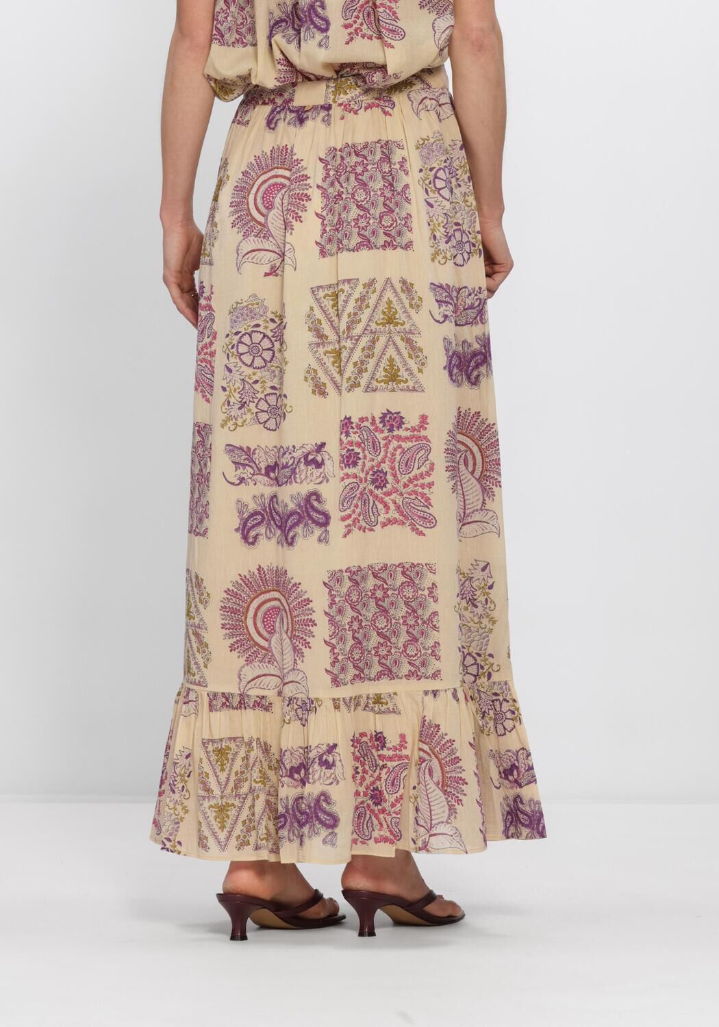ANTIK BATIK Jupe maxi JANE SKIRT Cr&egrave;me - large