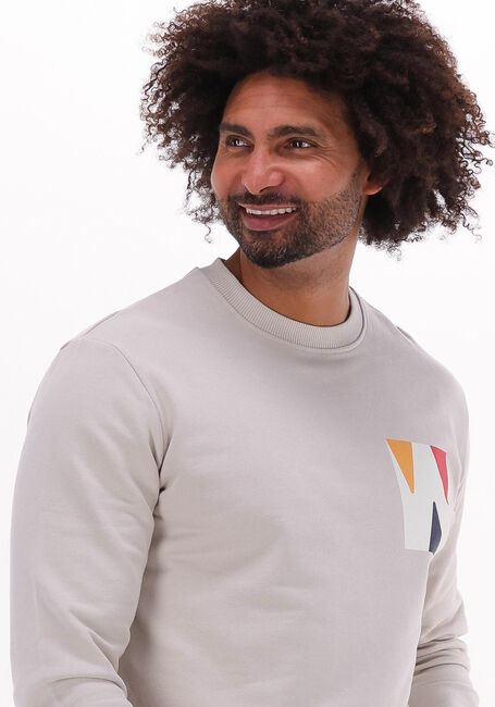 WOODBIRD Chandail JACS BOX CREW en beige - large