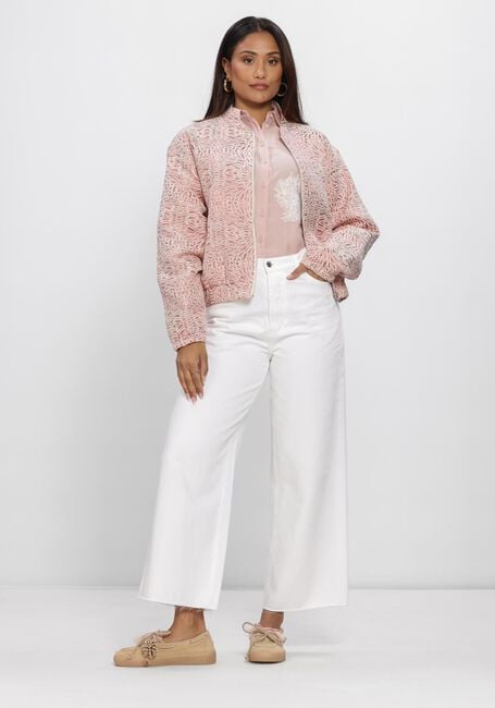 JANSEN AMSTERDAM Jack ROX JASJE MJ 219 BOMBER LONG SLEEVE METALLIC JAQUARD en rose - large