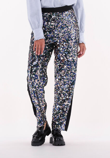 SCOTCH & SODA Pantalon METALLIC PIECE SEQUIN HIGH-RISE PANTS en argent - large