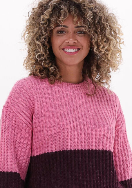 Roze SCOTCH & SODA Trui CHUNKY COLOUR BLOCK PULLOVER - large