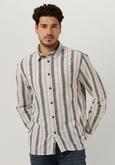 ANERKJENDT Chemise décontracté AKLEIF L/S STRIPE SHIRT Blanc - large