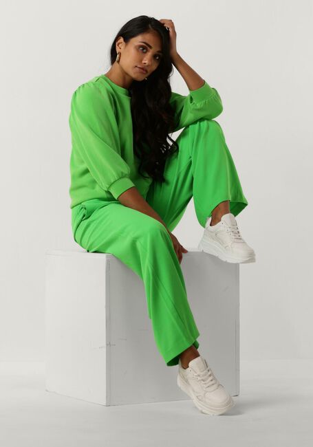 Groene SELECTED FEMME Wijde broek SLFTINNI-RELAXED MW WIDE PANT N - large