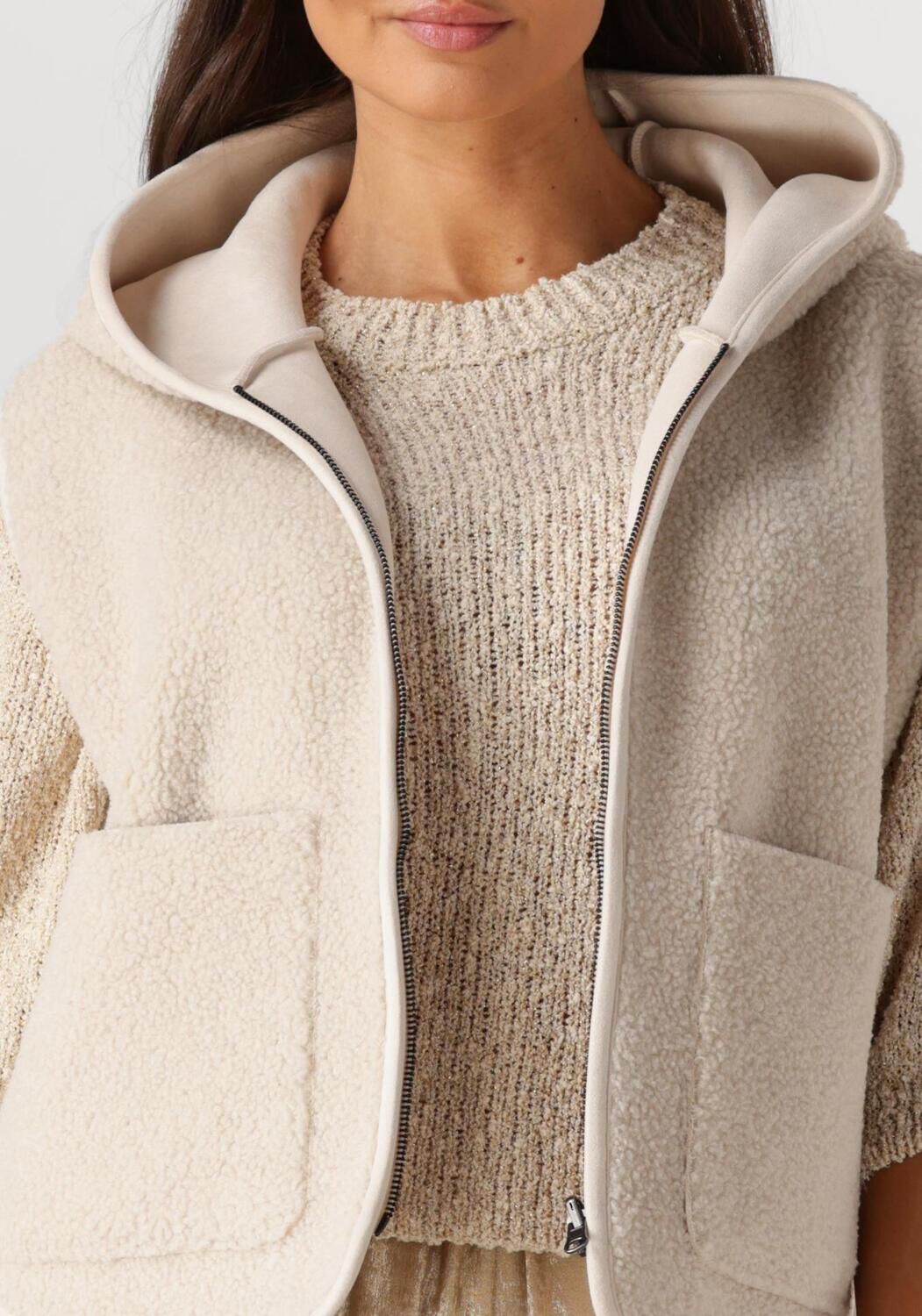 Ecru KNIT-TED Gilet BOWIE - large