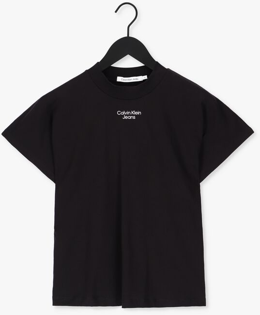 CALVIN KLEIN T-shirt STACKED LOGO LOOSE TEE en noir - large