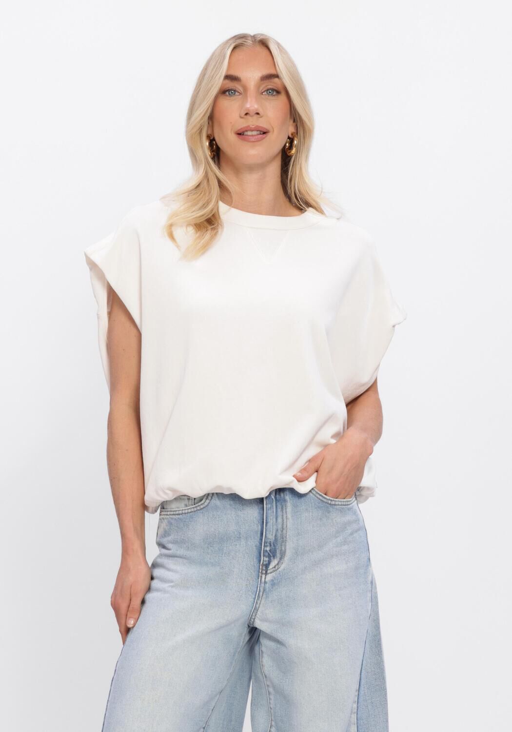 CATWALK JUNKIE SLEEVELESS GRAPHIC SWEATER Pulls & Gilets en blanc - large