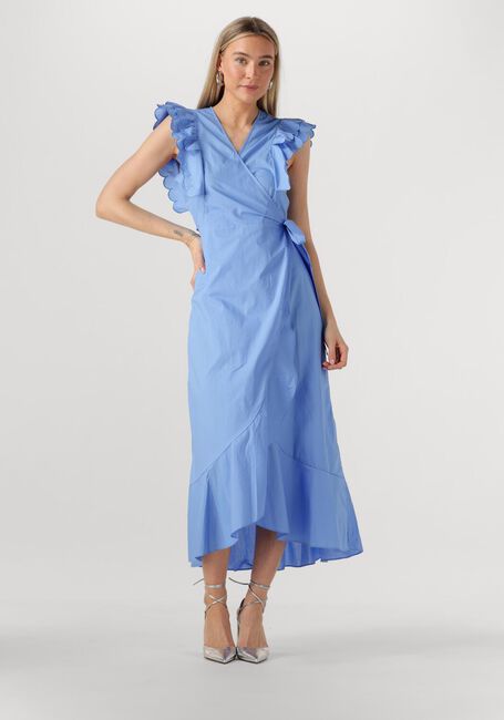 OBJECT Robe maxi OBJHOPE PAPAYA S/S WRAP DRESS Bleu clair - large
