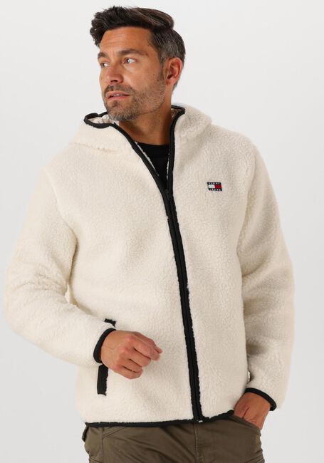 Beige TOMMY JEANS Vest TJM REG BADGE TEDDY - large