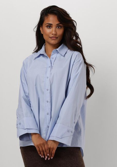 Lichtblauwe NEO NOIR  HESTHER POPLIN SHIRT - large