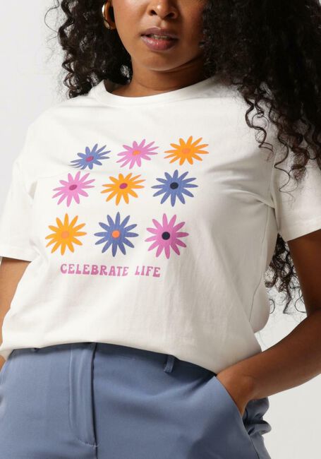 YDENCE T-shirt T-SHIRT CELEBRATE LIFE Blanc - large