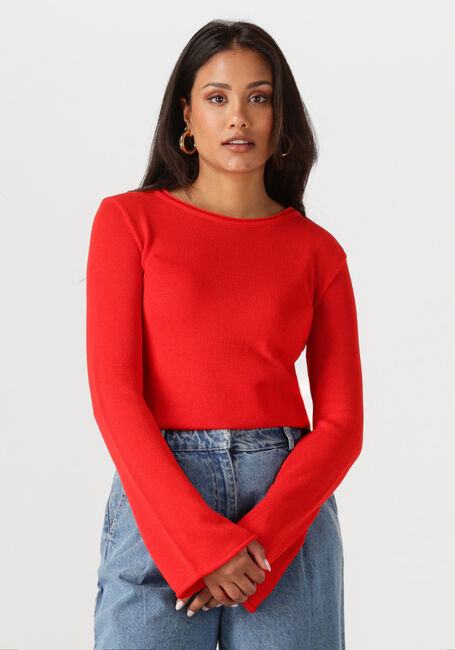 MODSTRÖM IVONNEMD FLARED O-NECK Hauts & T-shirts en rouge - large