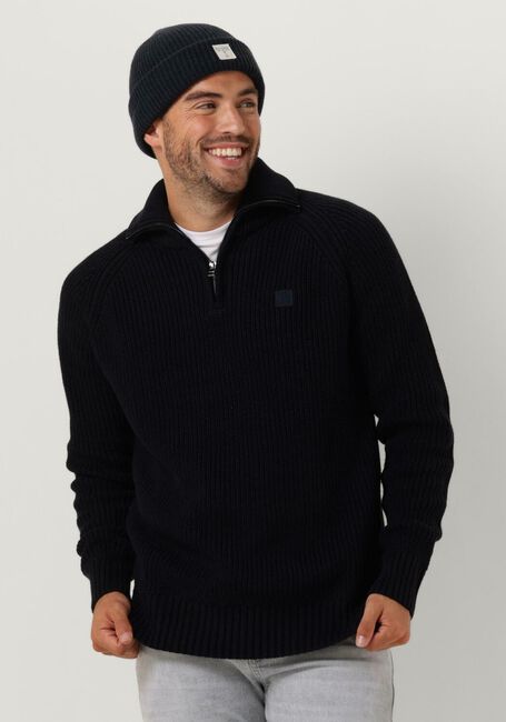 BUTCHER OF BLUE Pull OVERLAND HALF ZIP Bleu foncé - large