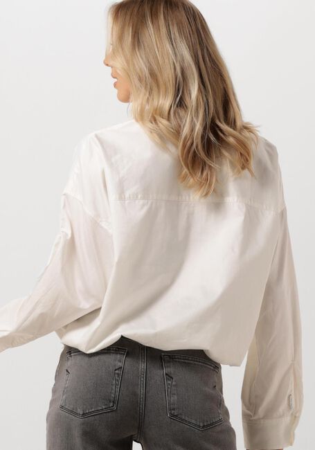 Witte CATWALK JUNKIE  CROPPED BUTTON UP BLOUSE - large