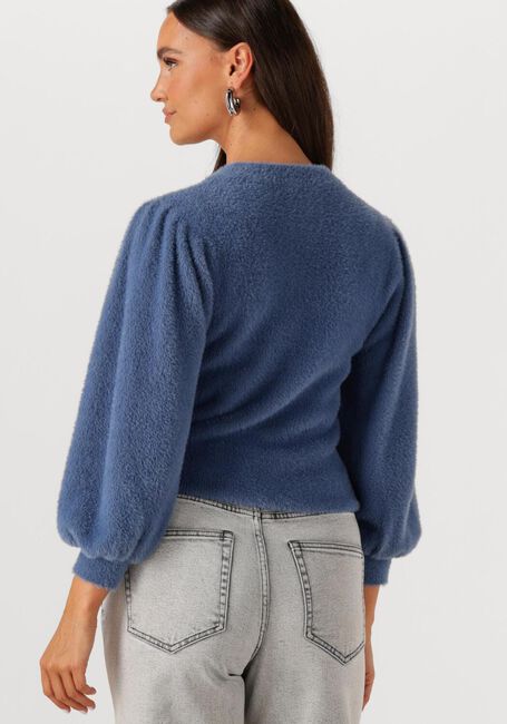 CATWALK JUNKIE Pull FUZZY PUFF SLEEVE KNIT en bleu - large